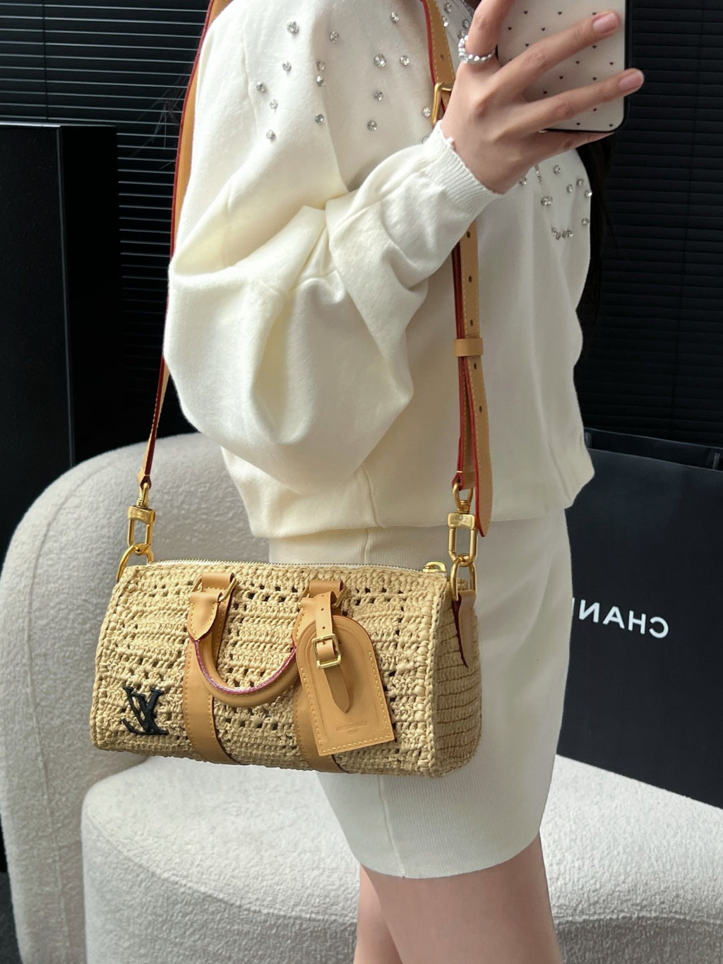 L25ss top fashion woven handbag 0725031318
