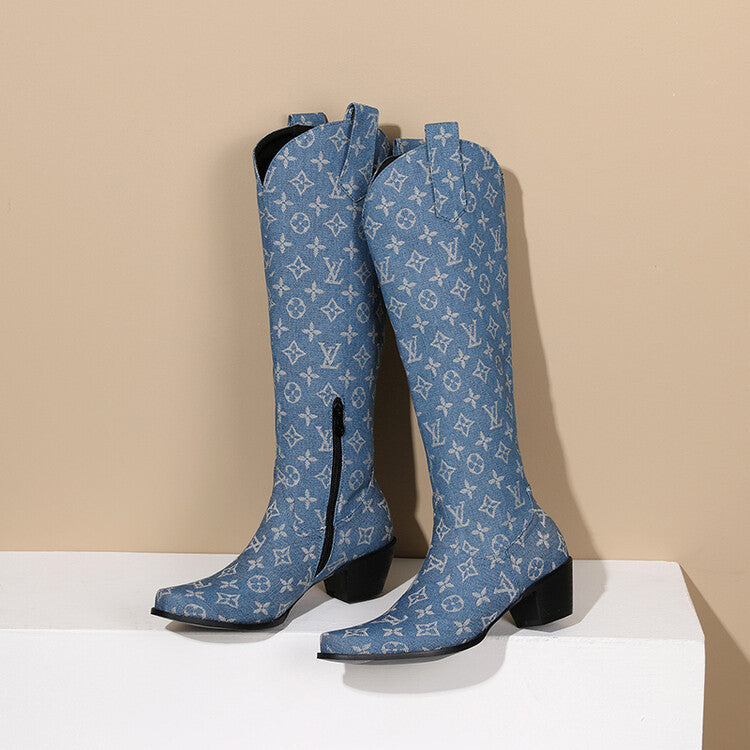 Fashion Autumn Mid Heel High Boot PF1023101323