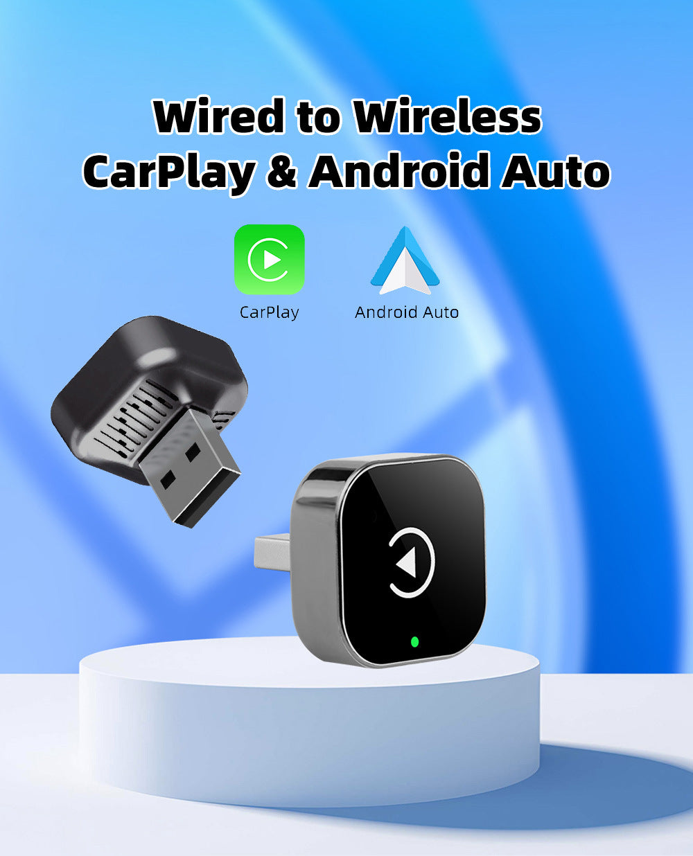 Mini Cube 3.0 Adattatore Wireless per CarPlay e Android Auto