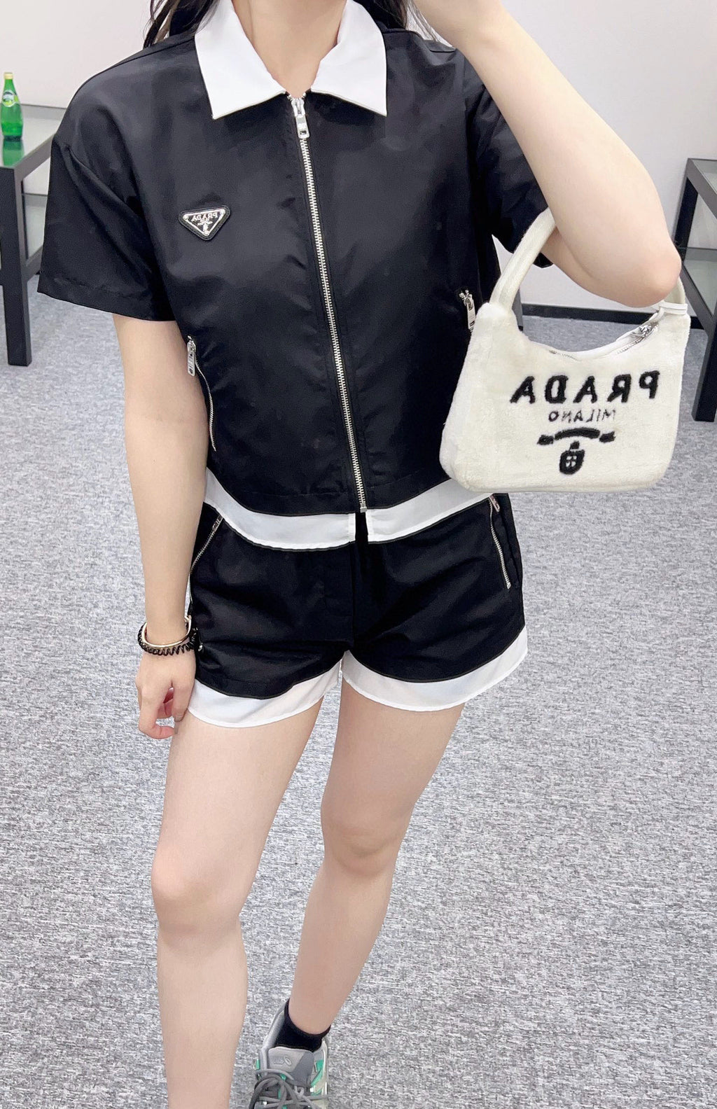 P fashion short-sleeved and shorts set 0725052812