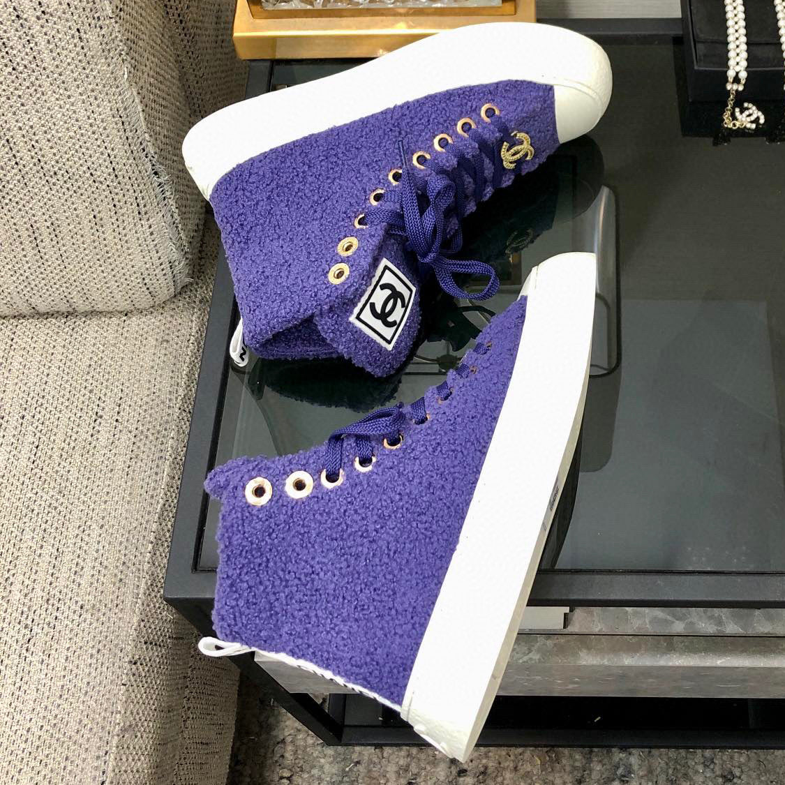 New high top fur casual shoes 1024101512