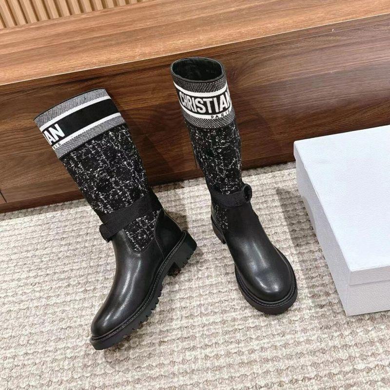 Embroidered  Boots Women's Autumn And Winter Boots High Boots New Knight Letter Short Boots-PD05202340402