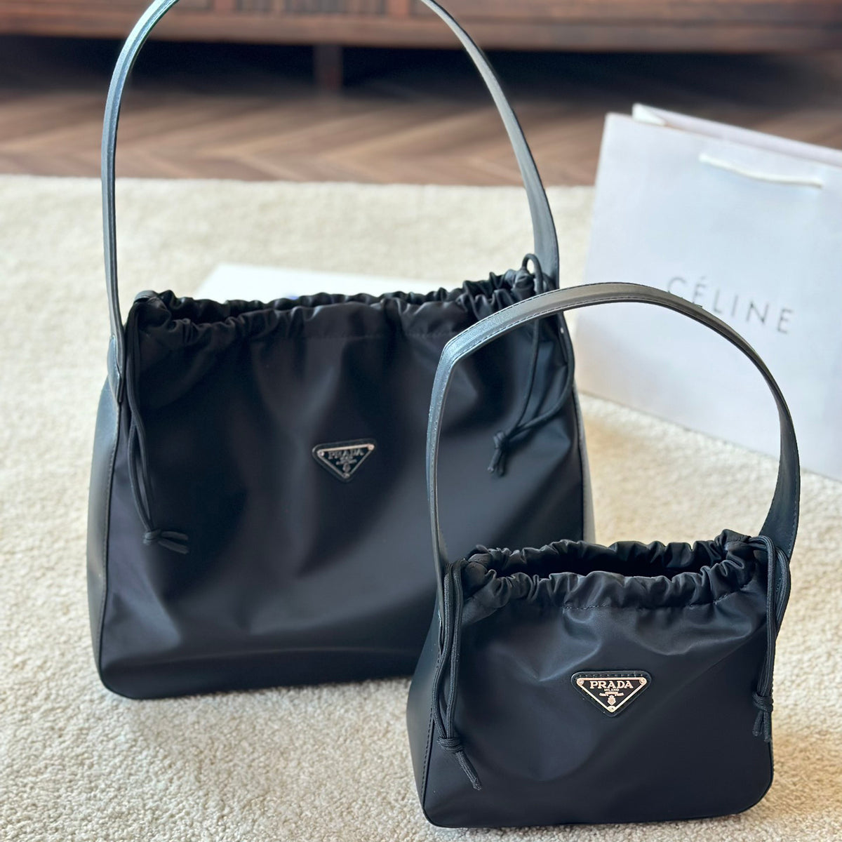 P Fashion Nylon Underarm Bag 0724071704