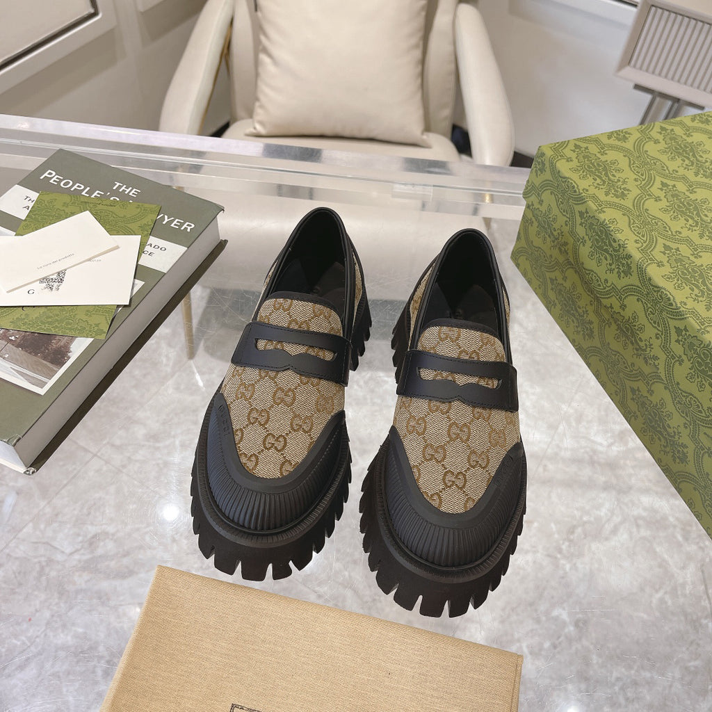 G fashionable rubber sole printed slip-on shoes XC0723110305