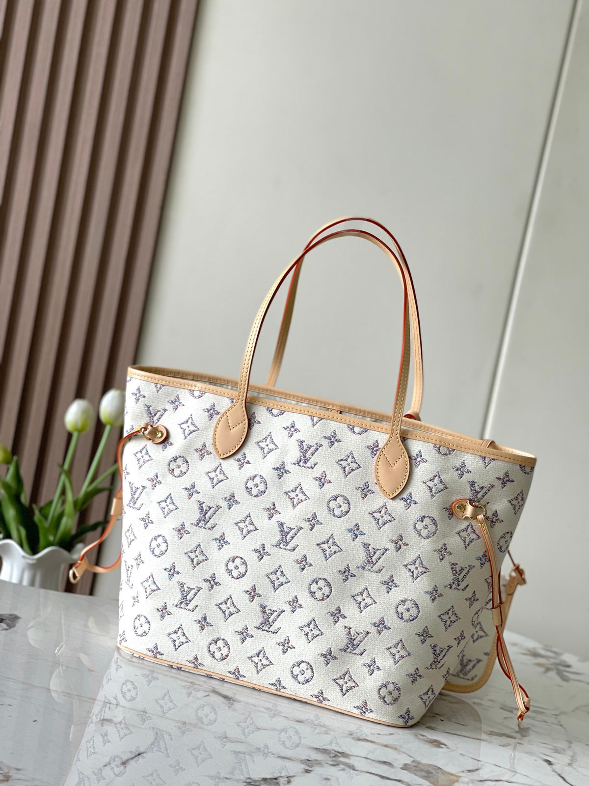 L fashion gradient logo tote bag 0724121203