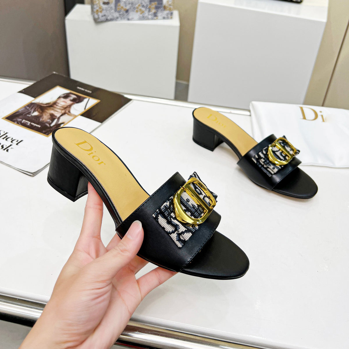 low heel metal sandals 03082