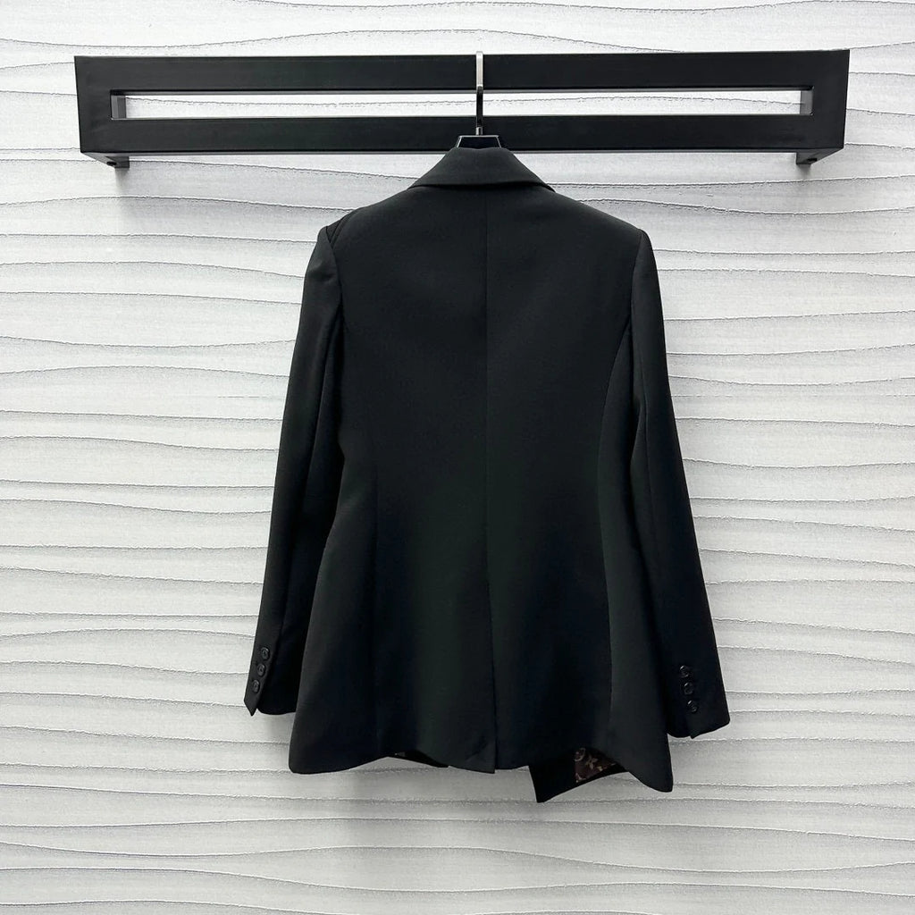 Lapel belted suit jacket 1426011311