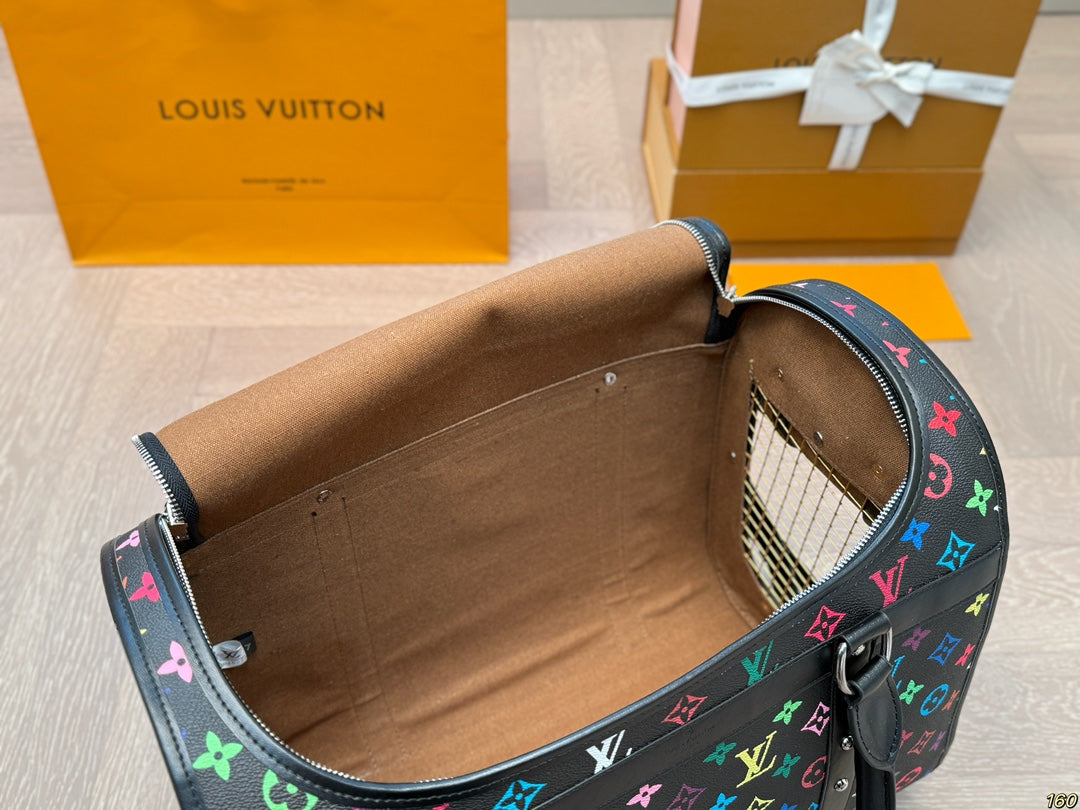 L fashion canvas print pet bag 0725022811
