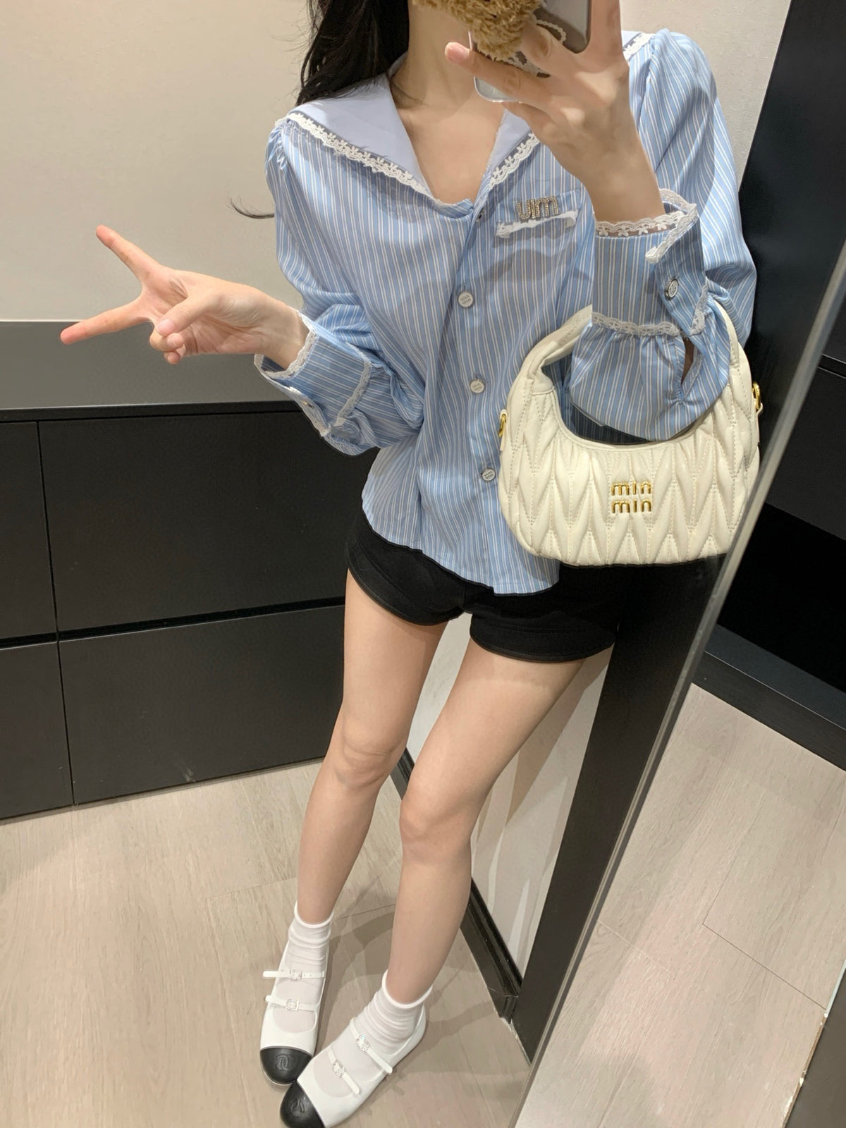 Miu fashion striped shirt 0725062004