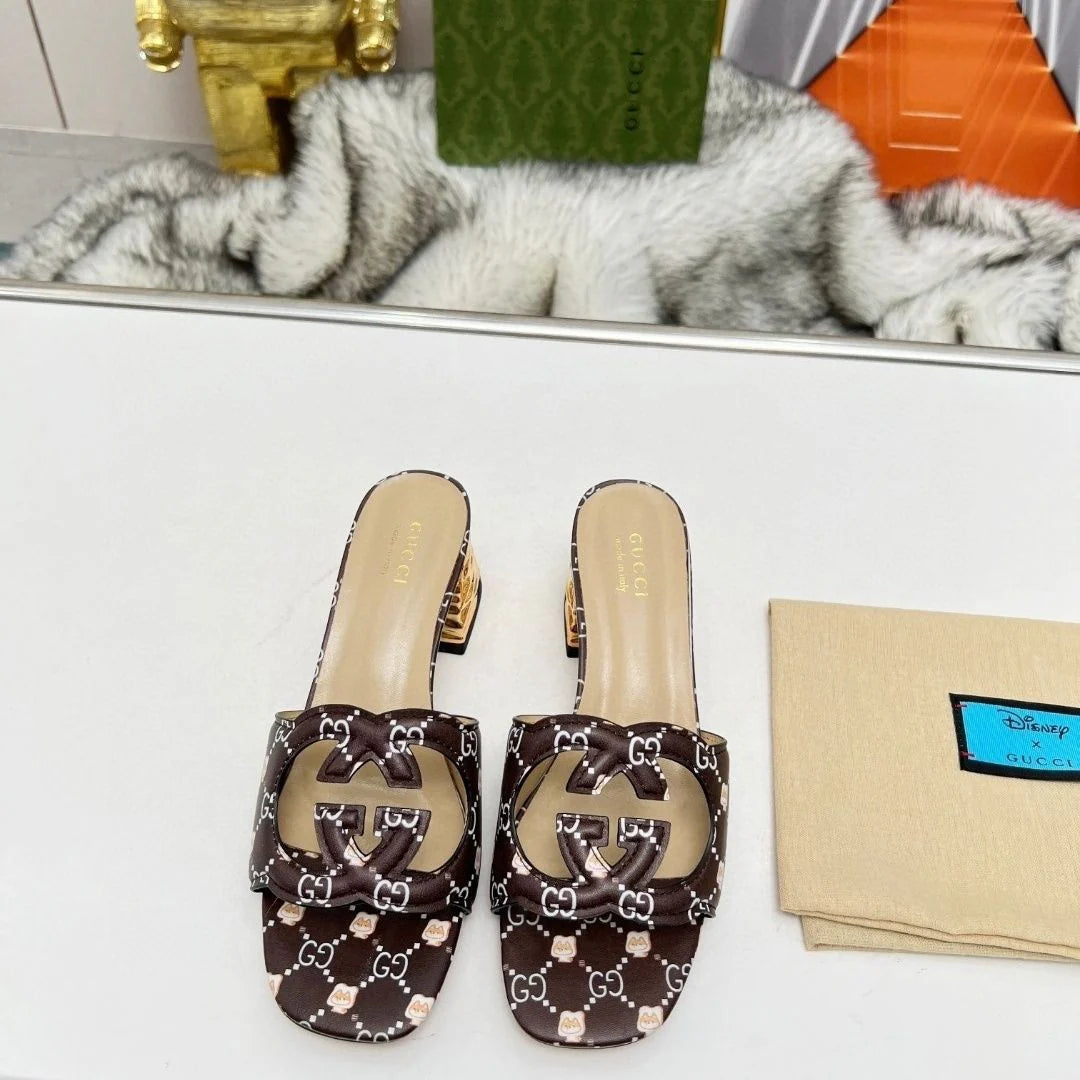 New Classic Leather Embossed Square Toe Plus Size Flat Sandals 1024062713