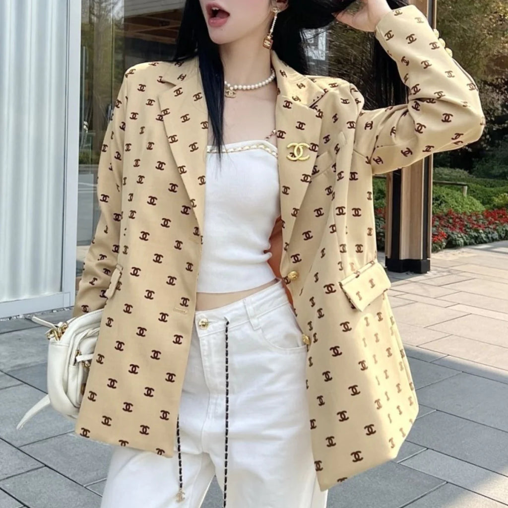 Fashion Embroidered Loose Suit Jacket 1024030714