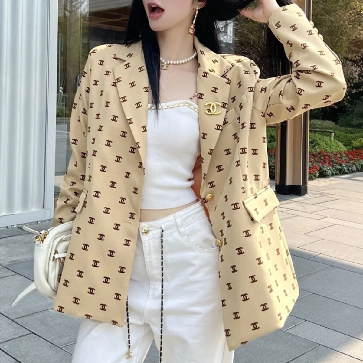 Fashion Embroidered Loose Suit Jacket 1024030714
