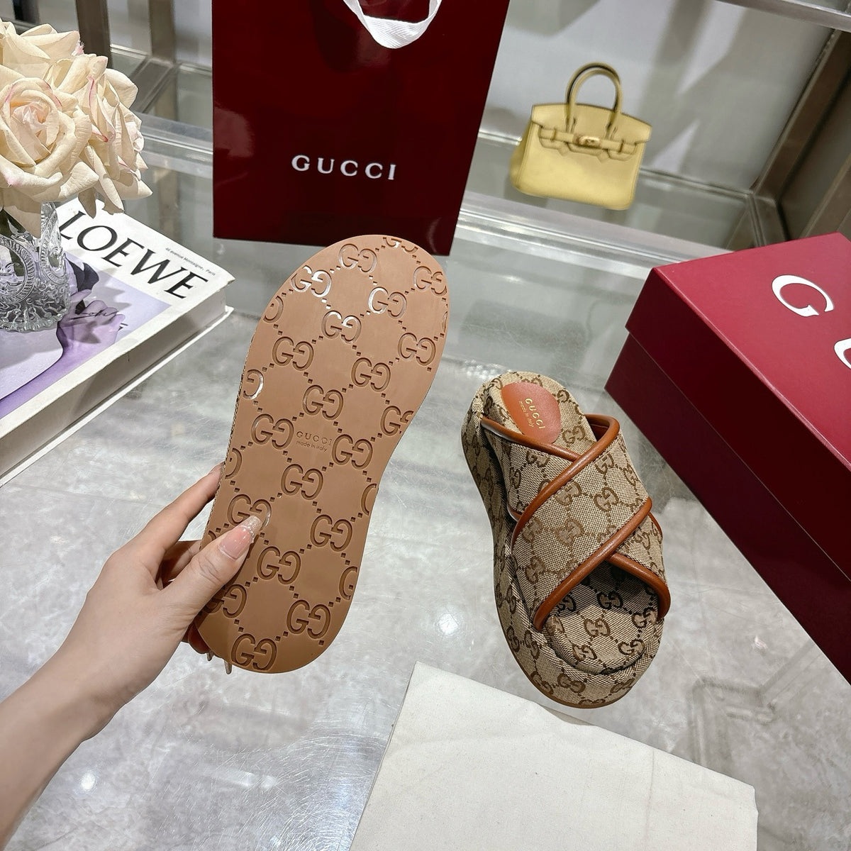 cross-upper thick-soled flip-flops 0725052901