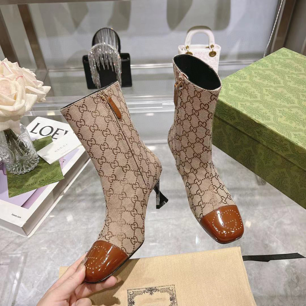 G fashion high heel printed women's boots XC0723110315