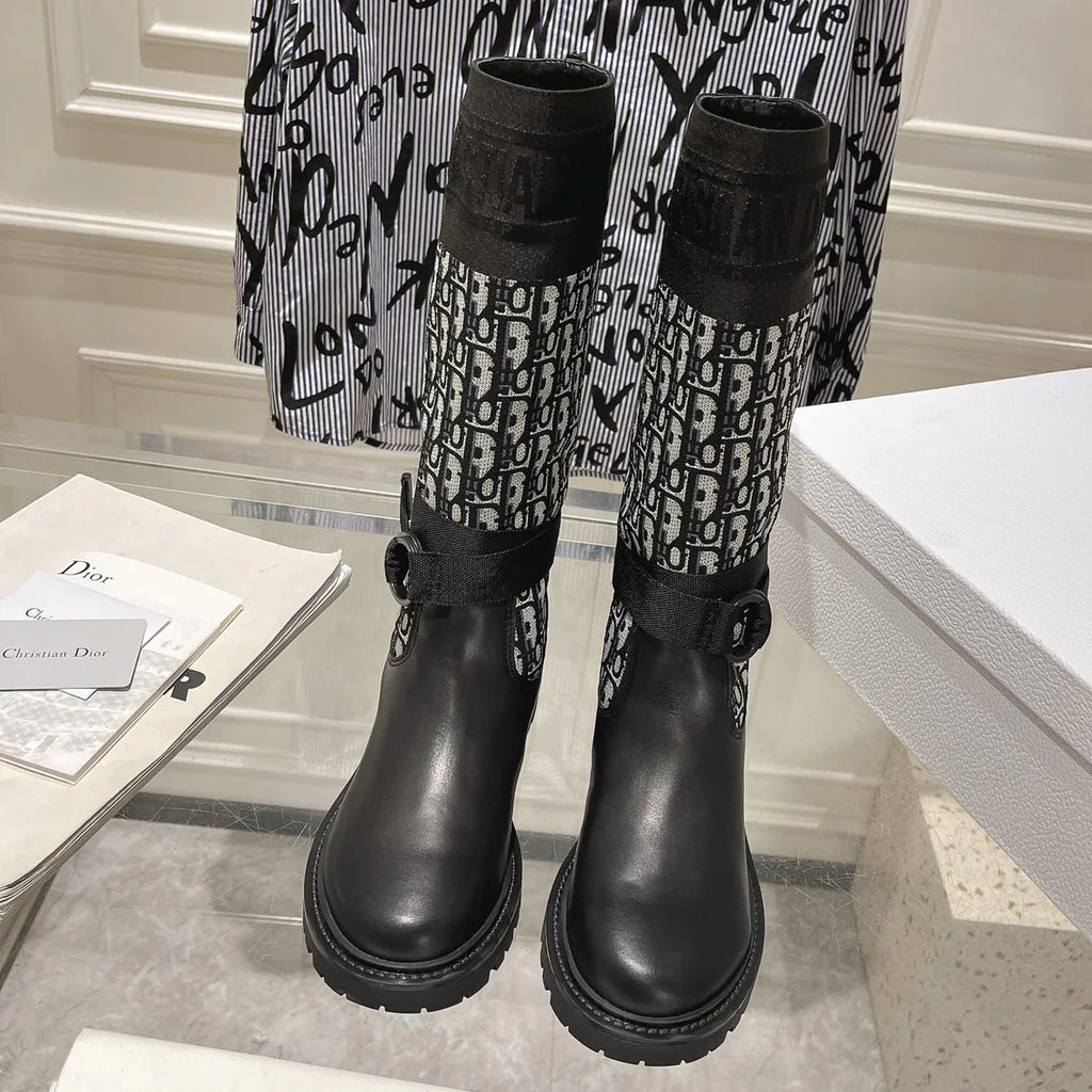 New fashionable vintage high boots with floral patterns 1024103005