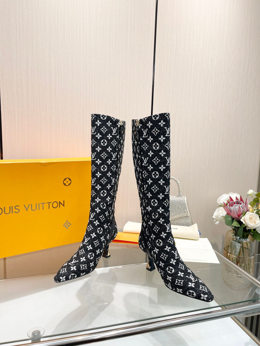 L new fashion printed leather boots 0724102308