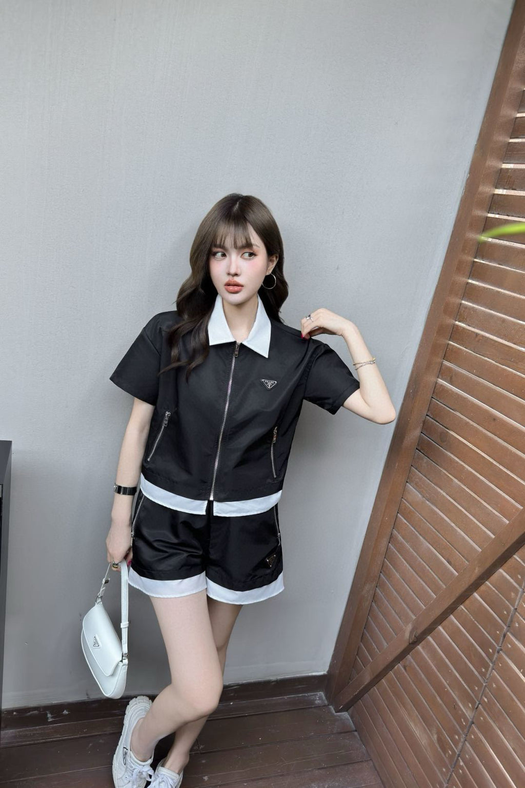 P fashion short-sleeved and shorts set 0725052812