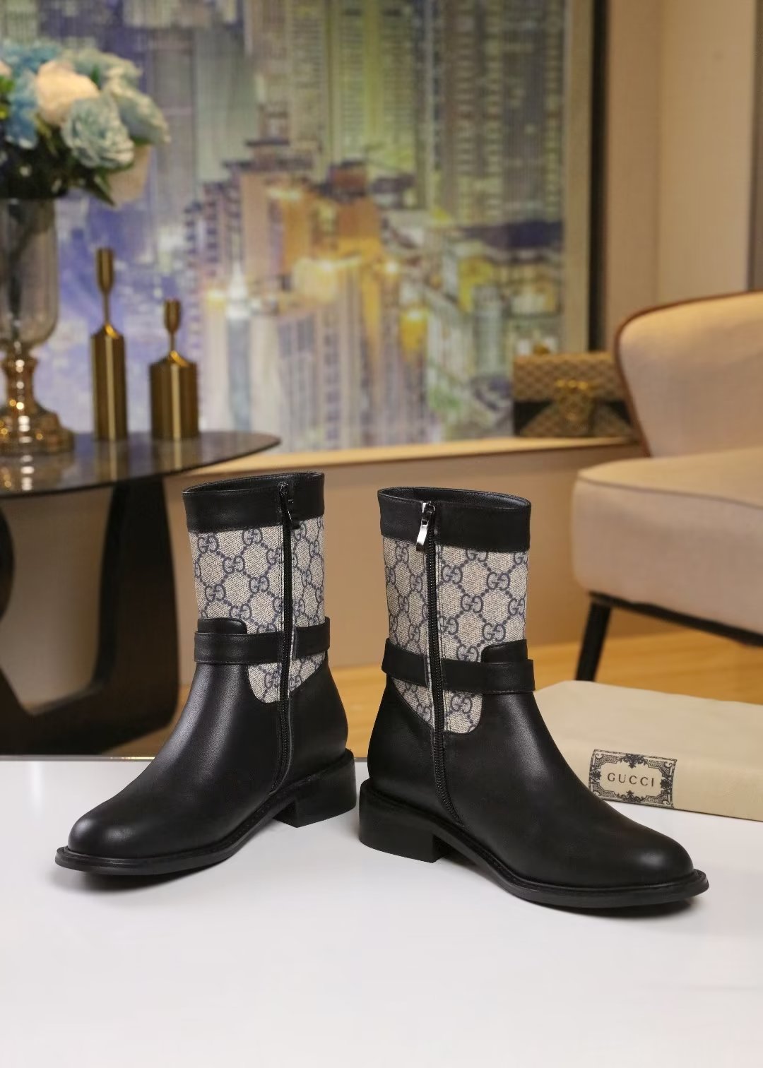 Trendy new double G metal buckle boots XC0823101003