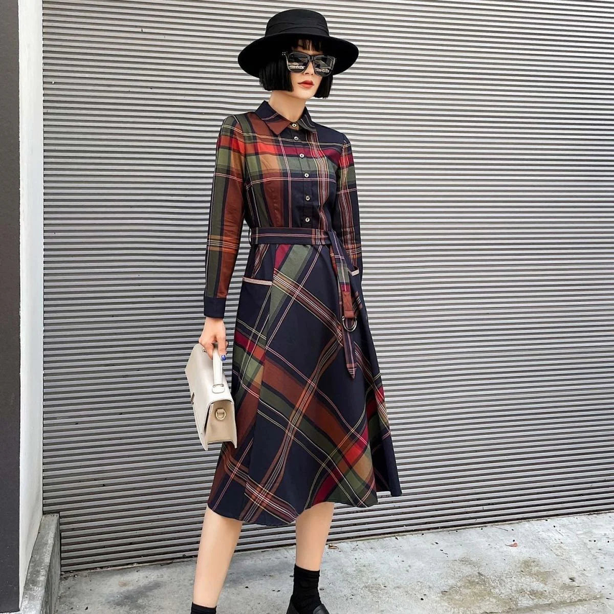 New shirt mid length dress 1024022610