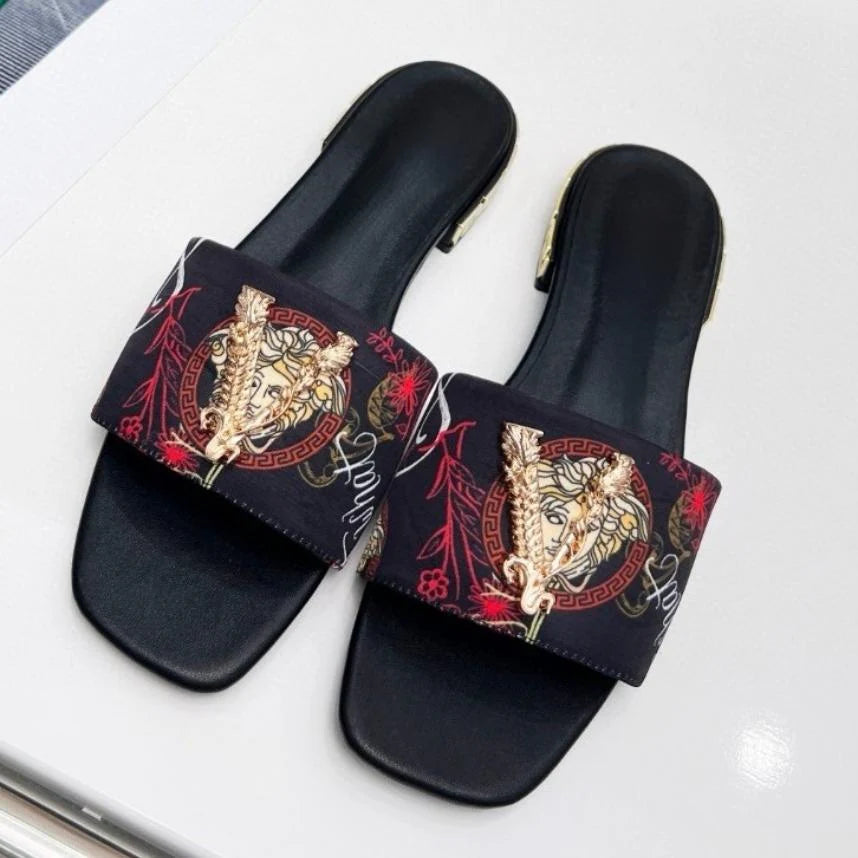 New Classic Fashion Comfortable Flat Leather Slippers 1024040202