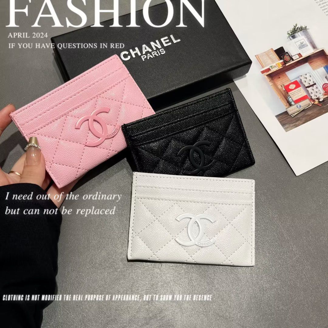Pink Leather C Logo Women's fashion Cards holder bagsPD05202413102
