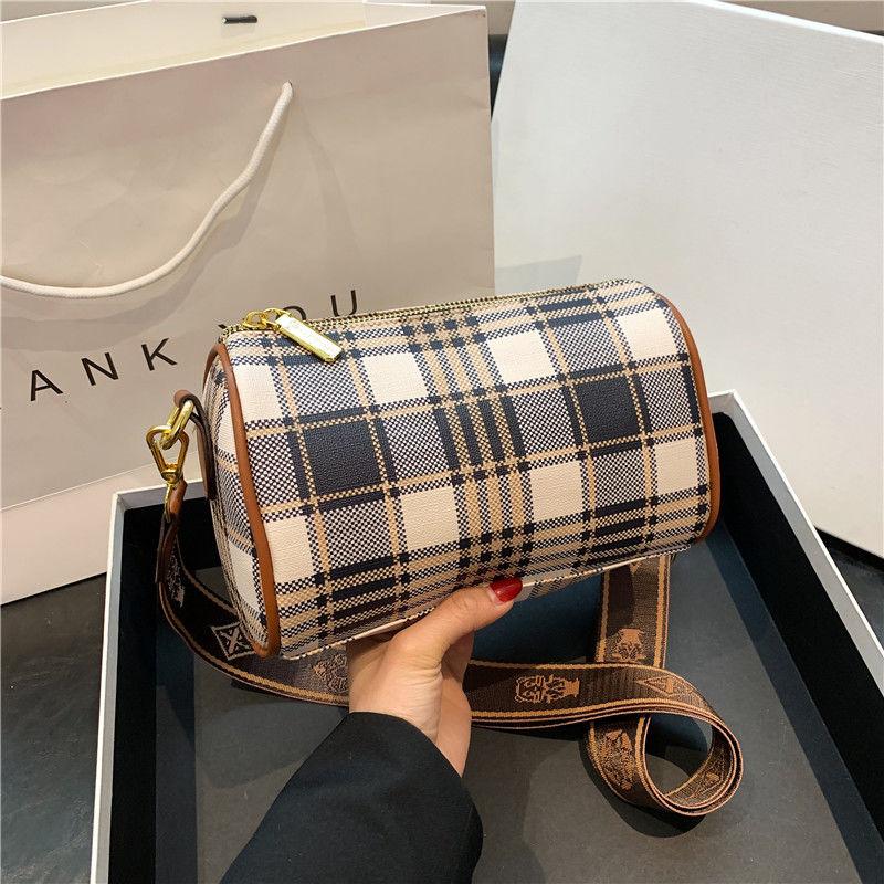 Shoulder Crossbody Pillow Bag Large Capacity Retro Check All-Match Bag 1024042713