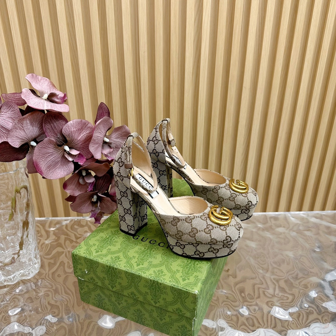 G new fashion ladies printed high heels 0725042004