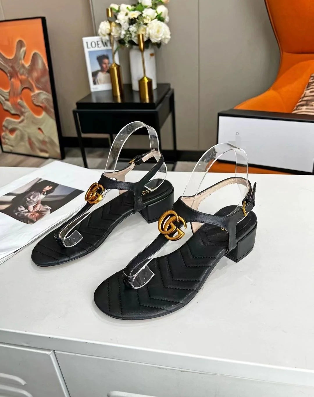 New Women's Sandals Double G Buckle Outer Wear All-match 1024031807