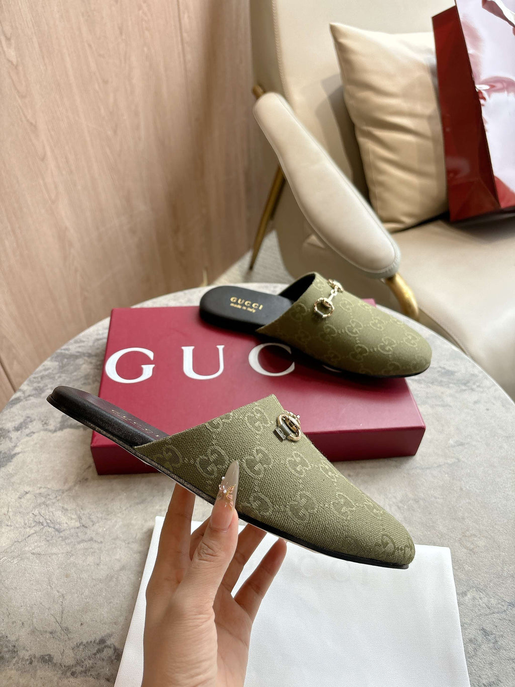horse bit buckle slippers 0725101406