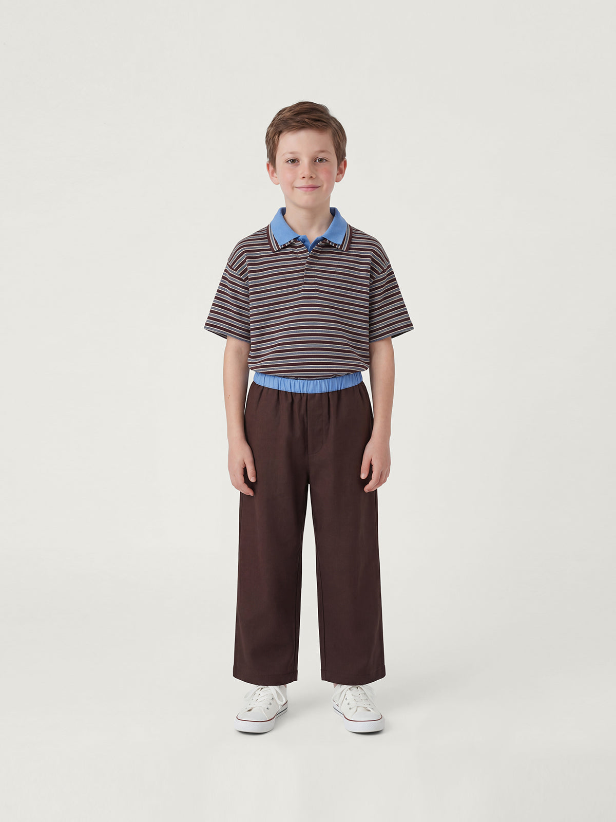 Kins Class Striped Family Polo Shirt & Pants Set
