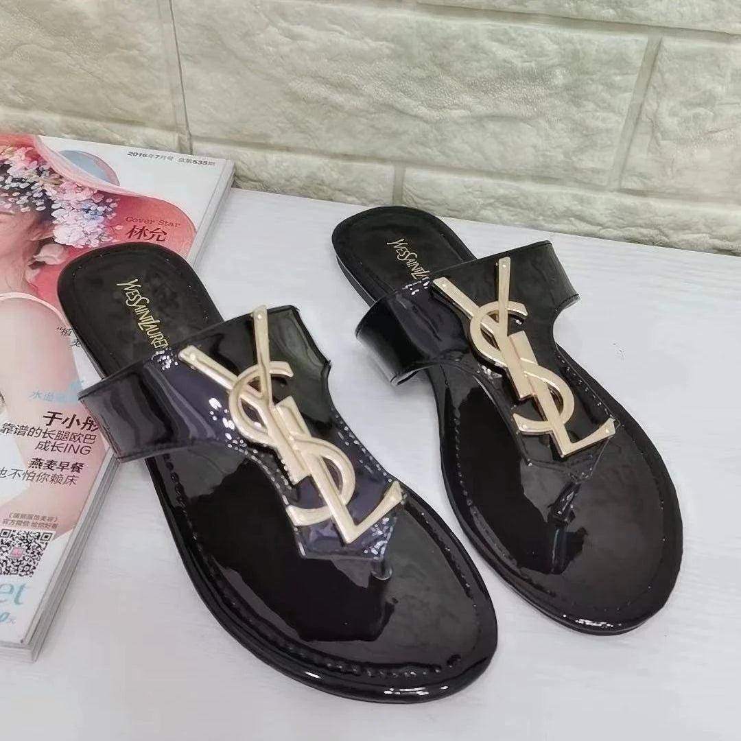 Women's All-match New Leather Thong Sandals 1024031802