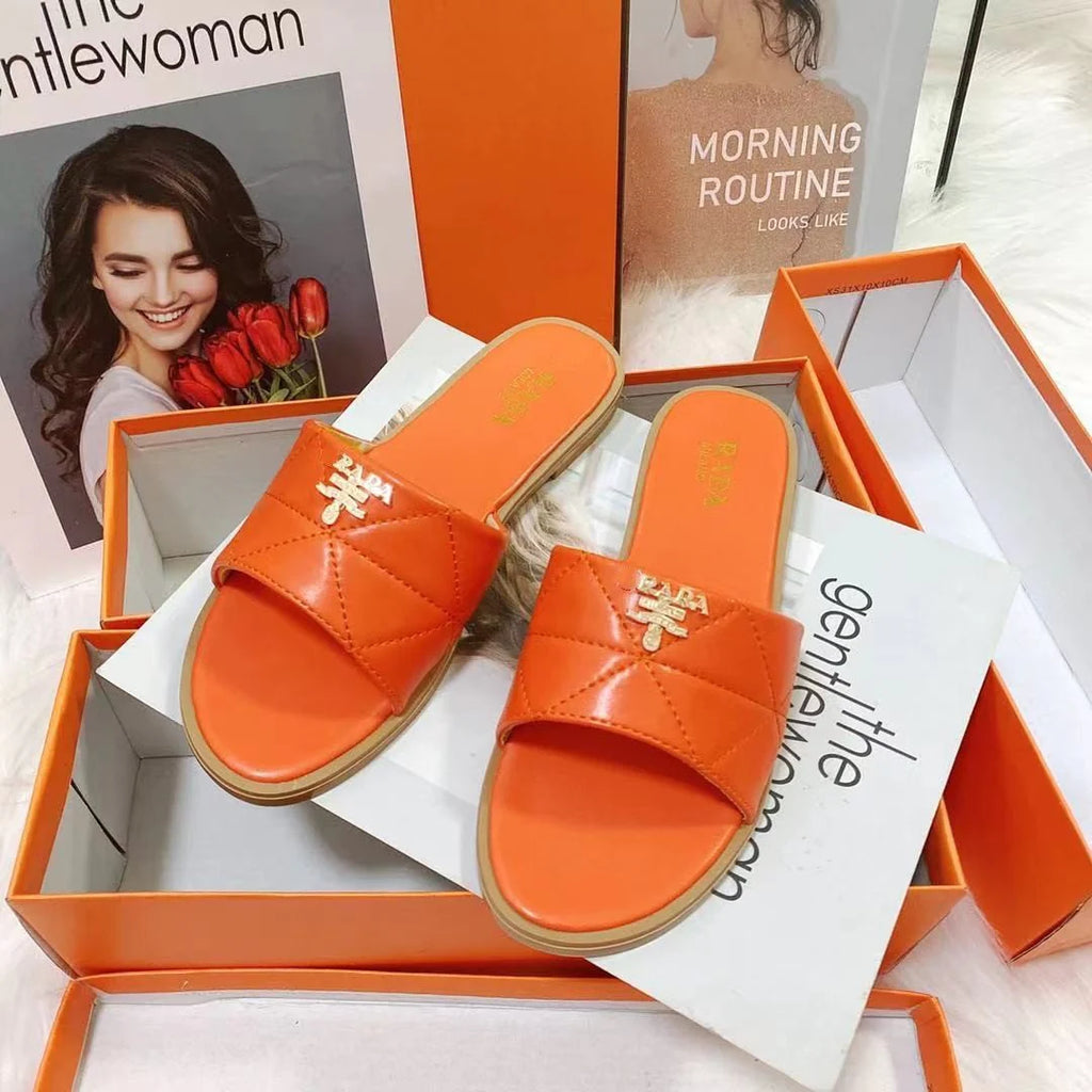 New Hardware Buckle Ladies Slippers 1024041710