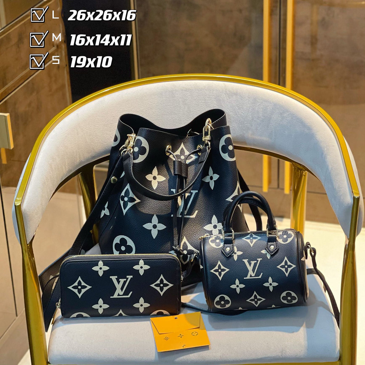 New fashion design style all-match three-piece bag S25