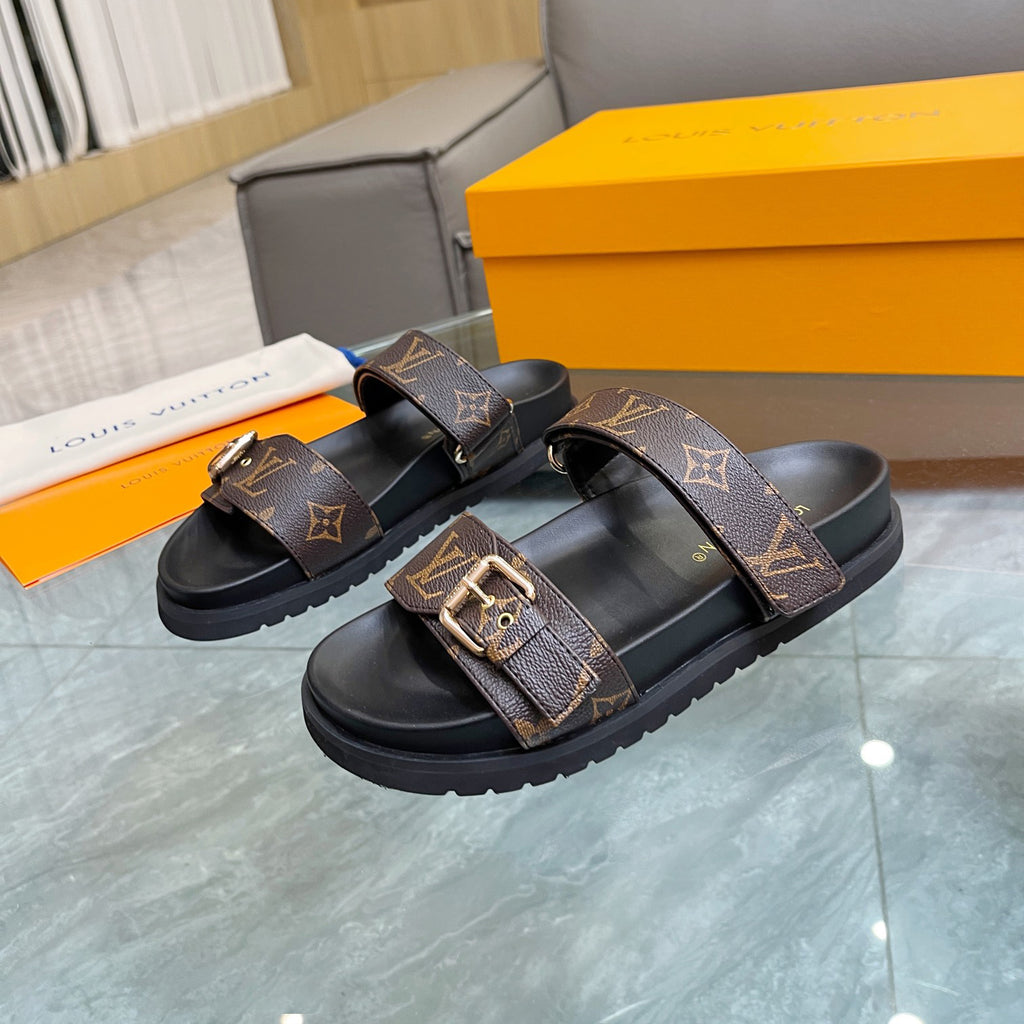 New V Logo Printed Sandals Fashion Casual Beach Flip Flops 02052501