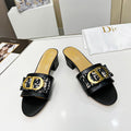 low heel metal sandals 03082