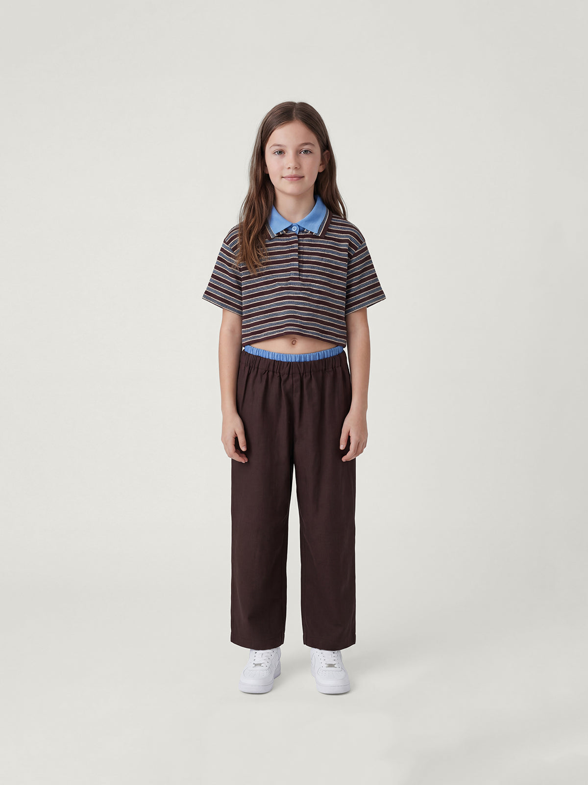 Kins Class Striped Family Polo Shirt & Pants Set