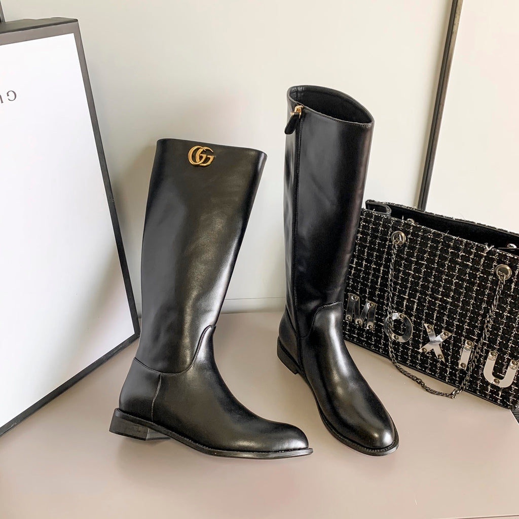 New G celebrity-style zipper boots, a must-have for the street XC0423101301