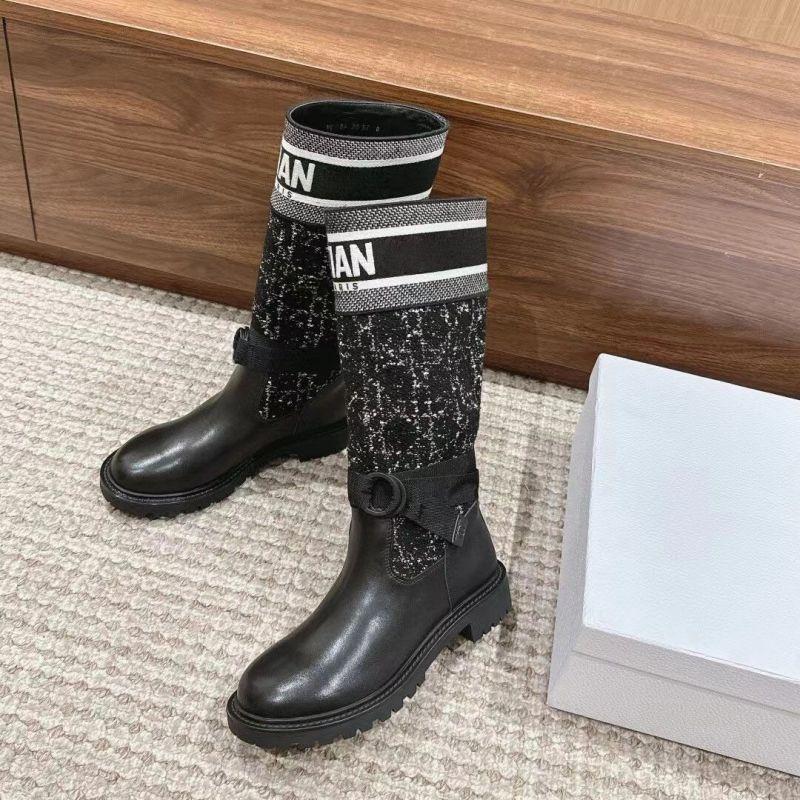Embroidered  Boots Women's Autumn And Winter Boots High Boots New Knight Letter Short Boots-PD05202340402