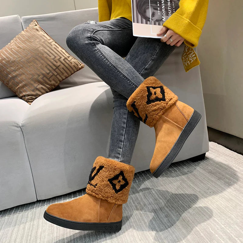 Versatile classic L-V wool snow boots 1024093026