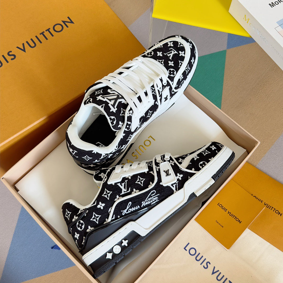 L couple limited series casual denim print sneakers 0725012402
