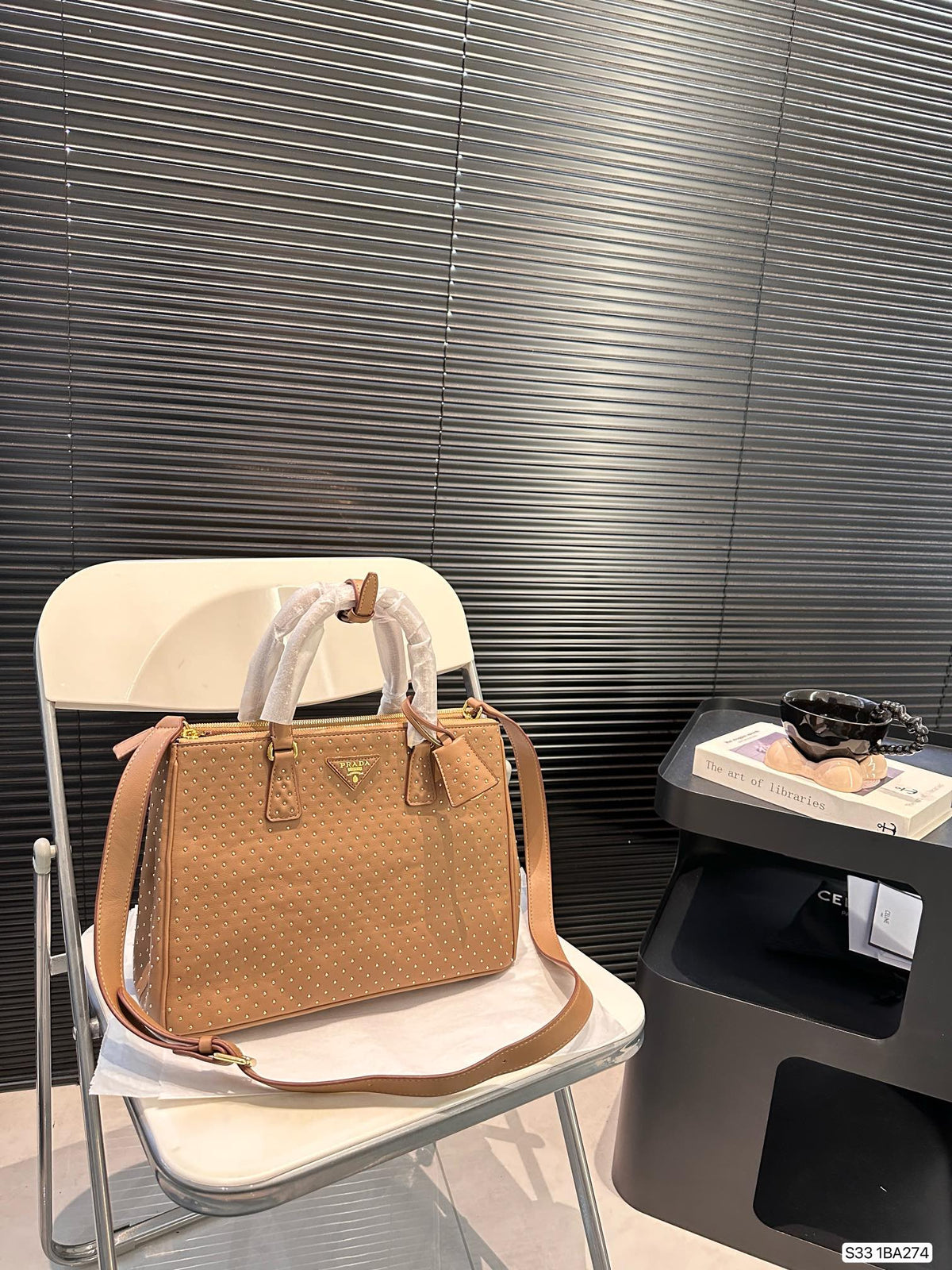 P stylish rivet killer tote bag 0724101412
