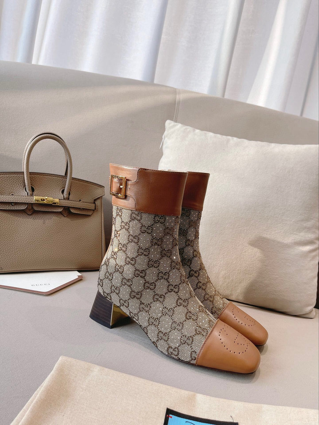 Fashion hollow  hollow carved print high heel boots 0724102314