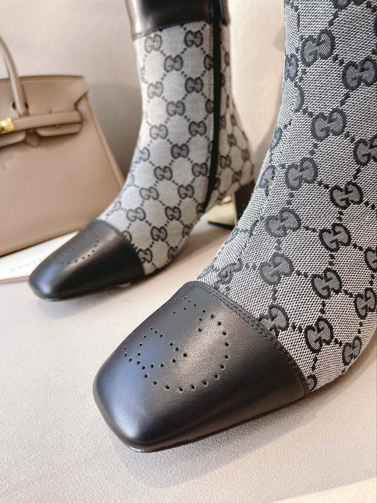 Fashion hollow  hollow carved print high heel boots 0724102314