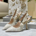 Pure Color D logo Handmade elegant Women's High Heeled PD05202422706