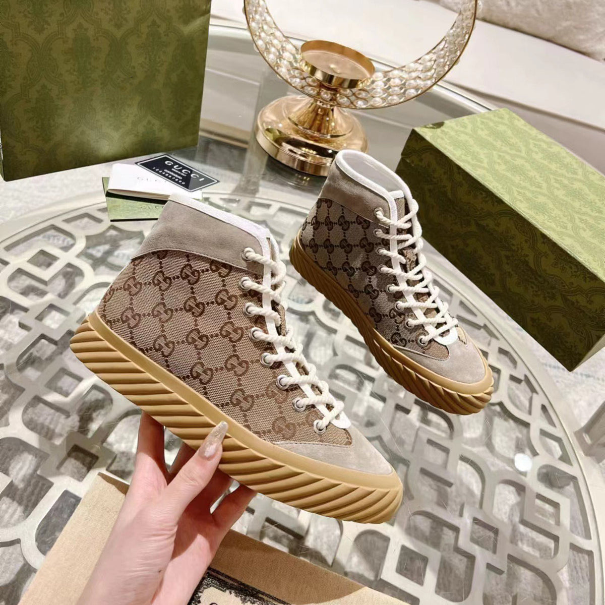 Fashion Print High Top Sneakers XC0723041717