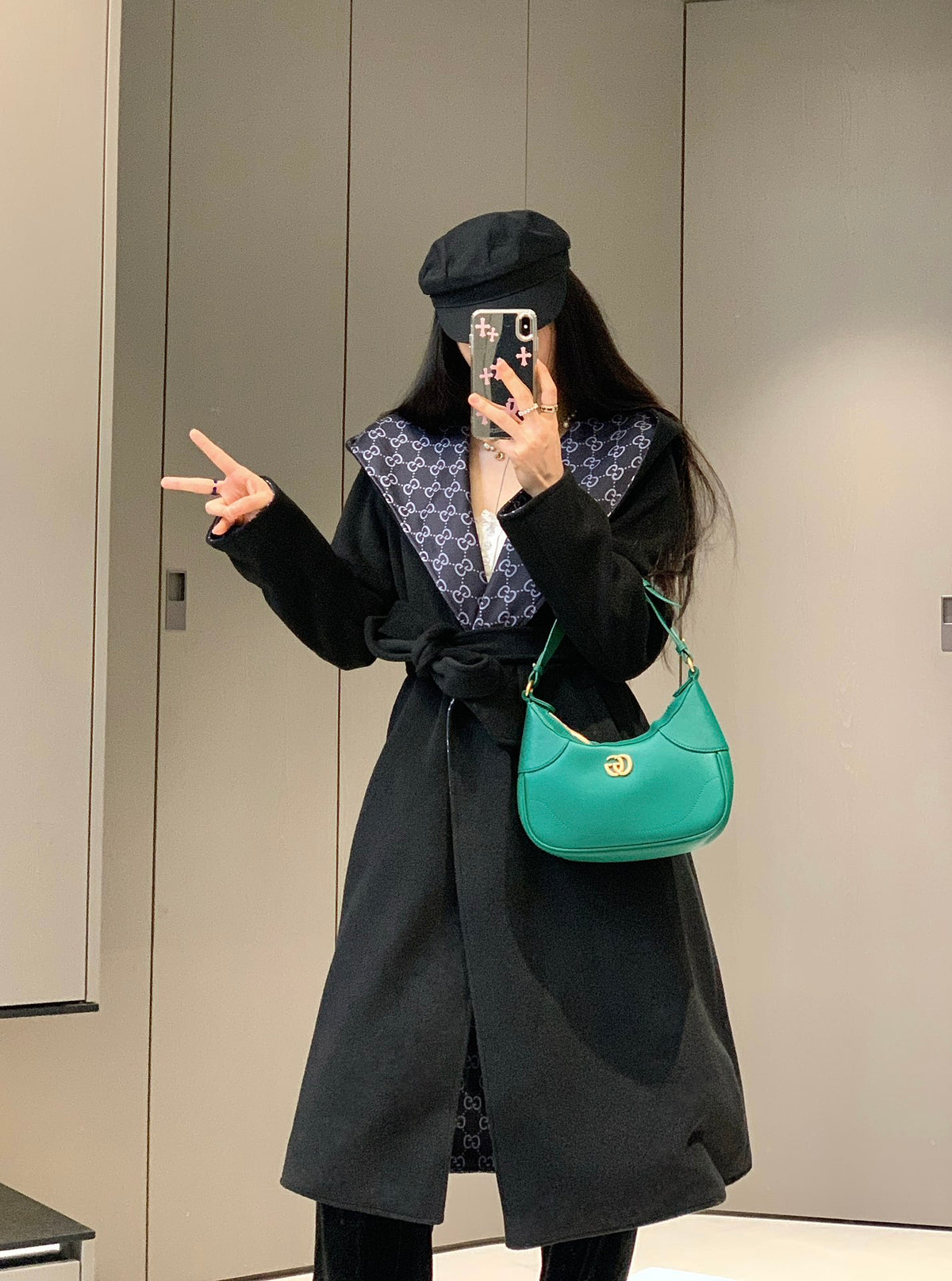 Takin wool double-sided woolen trench coat 0724101112