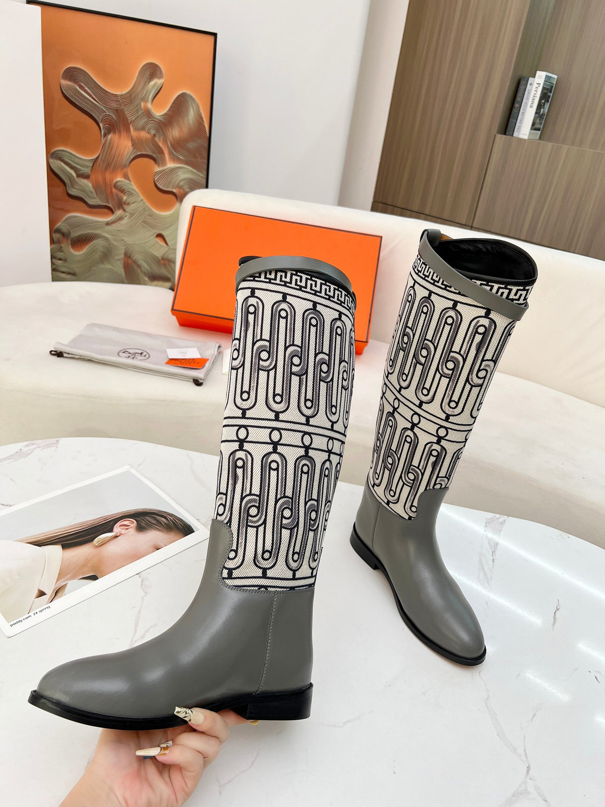 H Kelly Buckle Knight Boots 0724110418