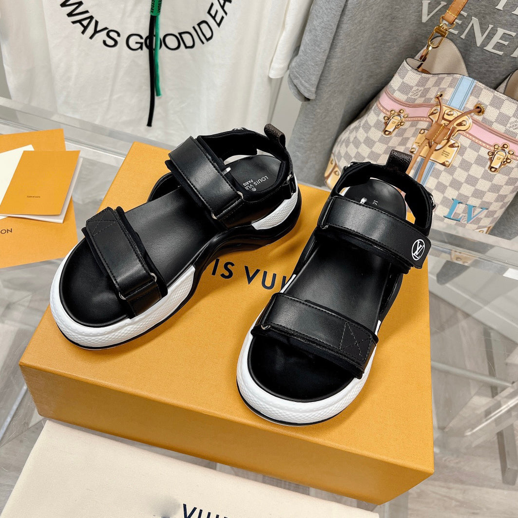 3 Colors High Quality  Luxury Velcro Sandals 03067