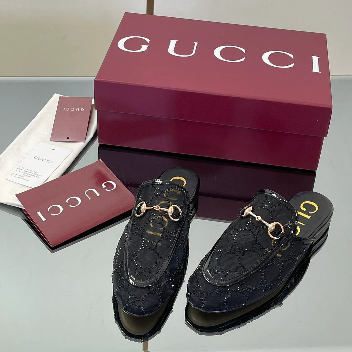 Mesh Diamond Luxury Baotou Slippers 1025070412