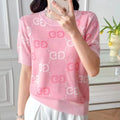 New Round Neck Sweater Short Sleeve 1024071023